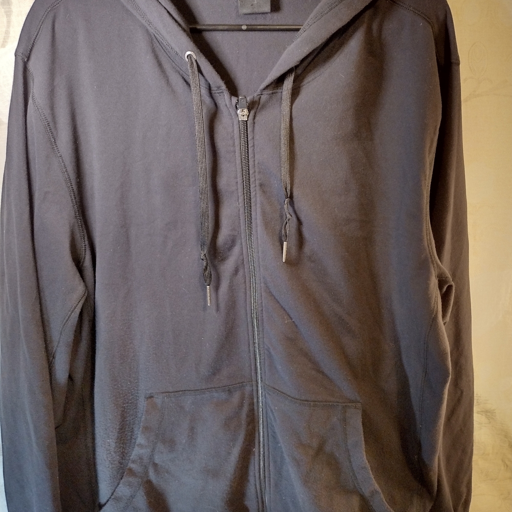 Men's Black Performance Zip-Up Hoodie